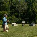 Haudenosaunee Artist Frank McNaughton performs traditional song at the historic Indian Council House location on the Commons in Niagara-on-the-Lake. (Photo by Mark Zelinski)